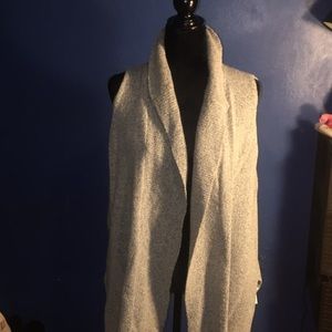 Gray sweater vest/cardigan